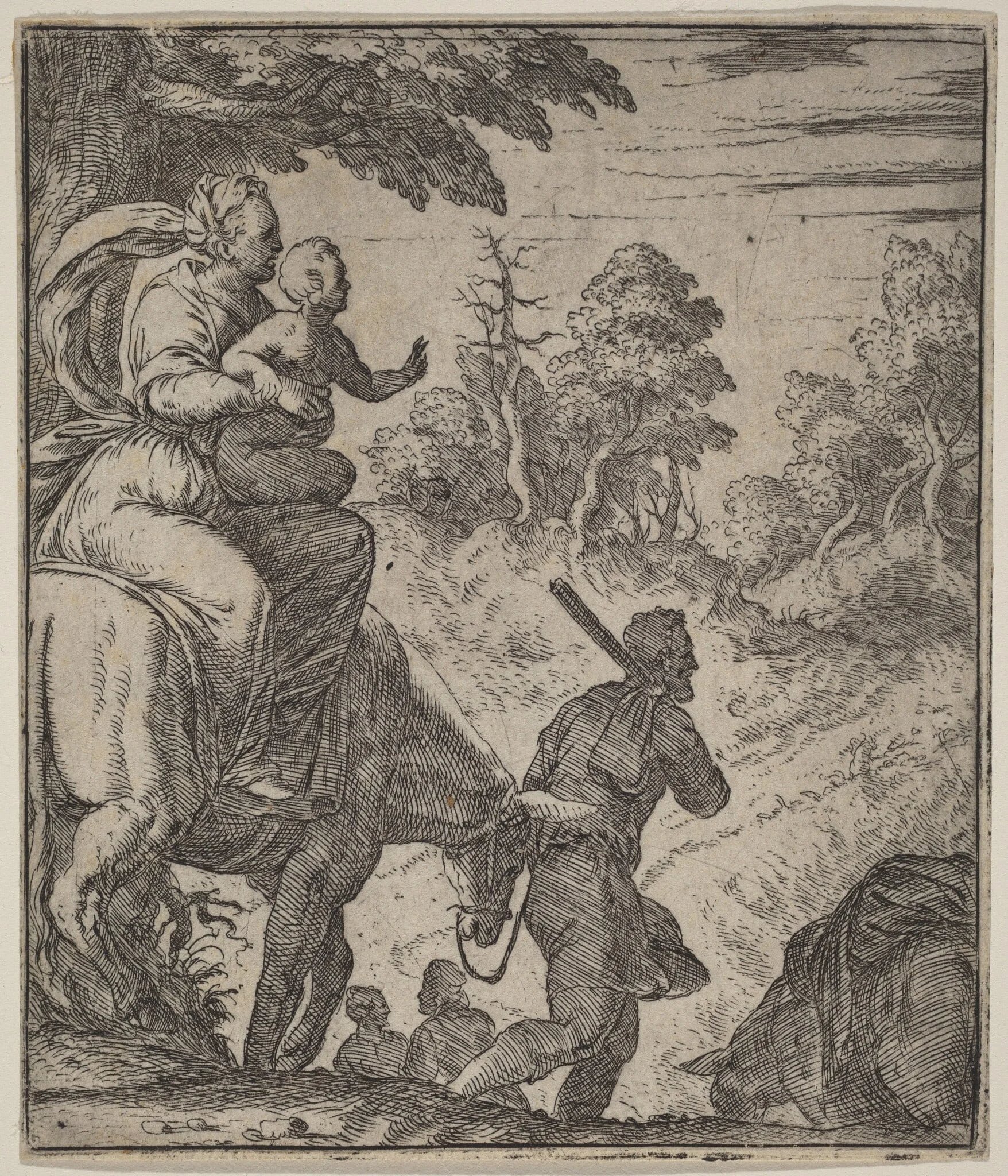 The Flight into Egypt, detail