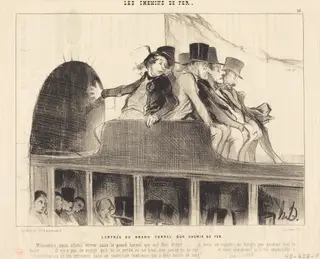 L'Entrée du Grand tunnel d'un chemin de fer, by Honoré Daumier, ink, 1843