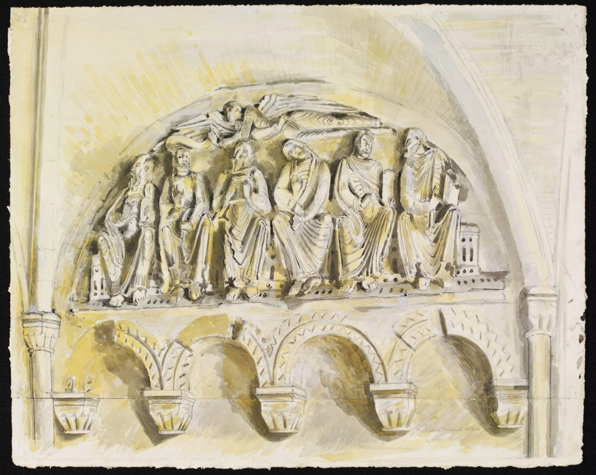 Tympanum, Abbey Porch, Malmesbury, detail