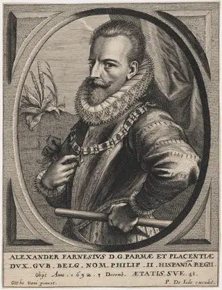 Alexander Farnese, Duke of Parma, by Pieter de Jode II, ink, 1641