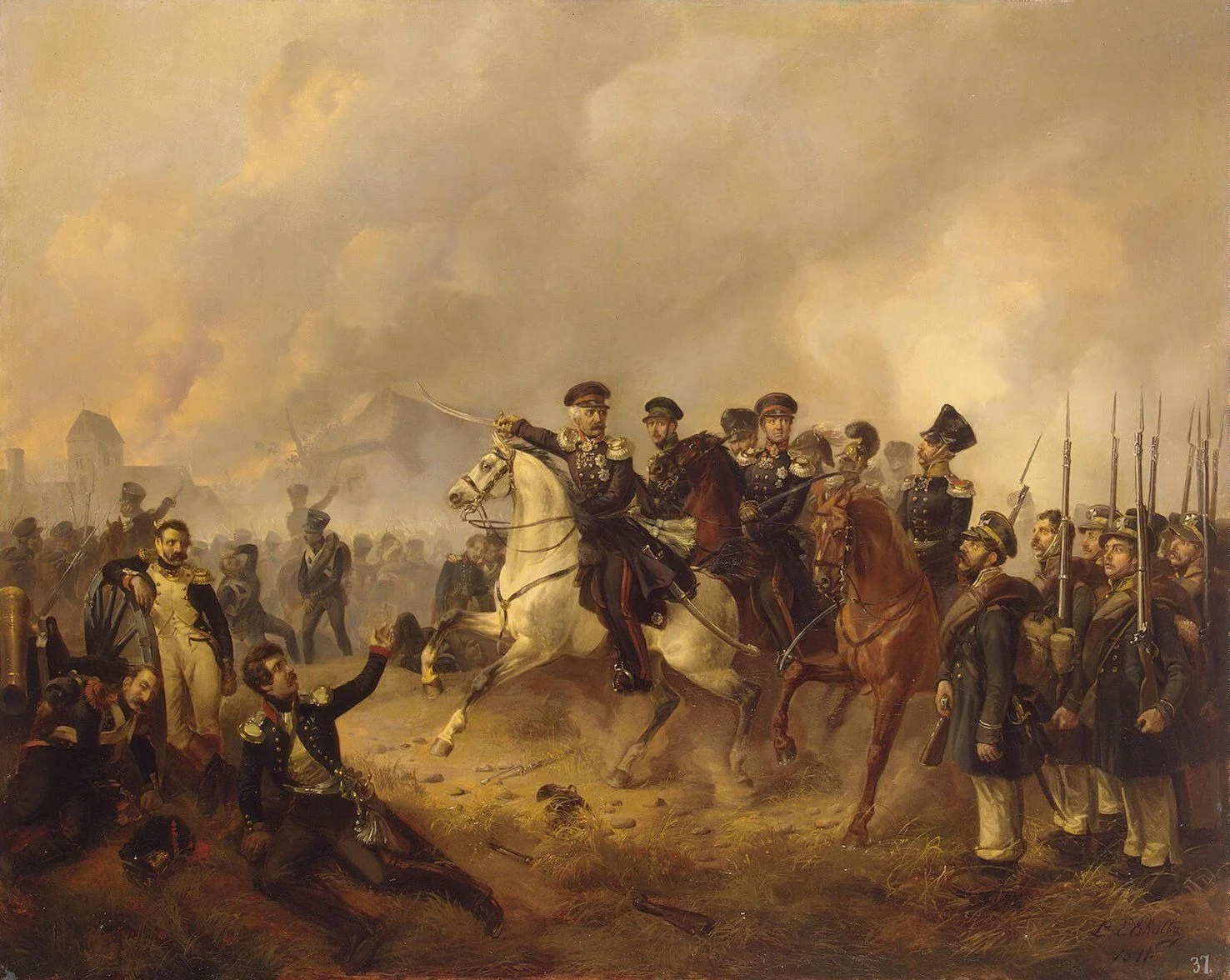 Marshal Blucher on the Battlefield, detail