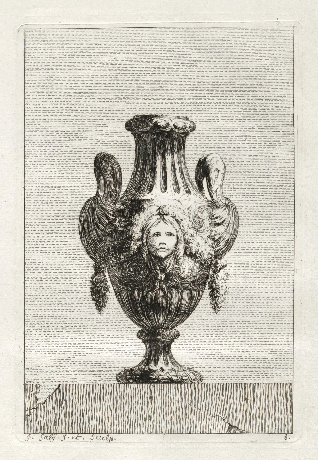 Suite of Vases:  Plate 8, by Jacques François Saly, 1746