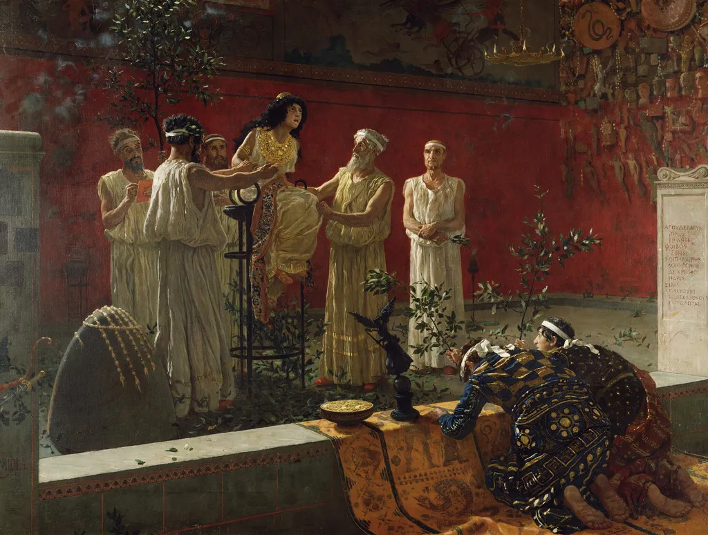 The Oracle, by Camillo Miola, oil, 1890