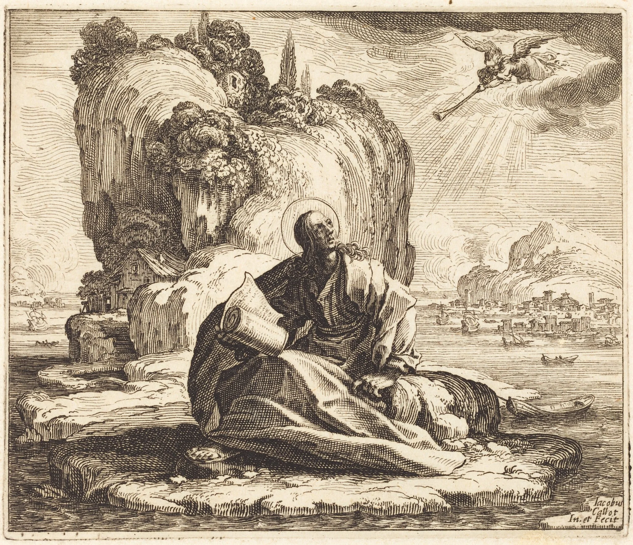 Saint John on the Isle of Patmos, detail