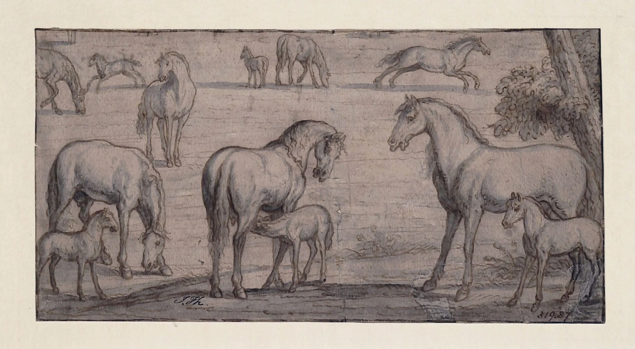 Mares and Foals, detail