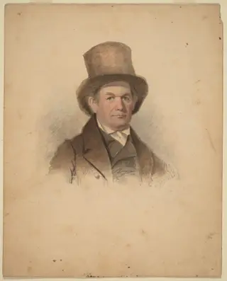 Portrait of a Gentleman, by James Hamilton Shegogue, graphite, 1830