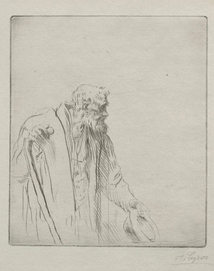 A Beggar, detail