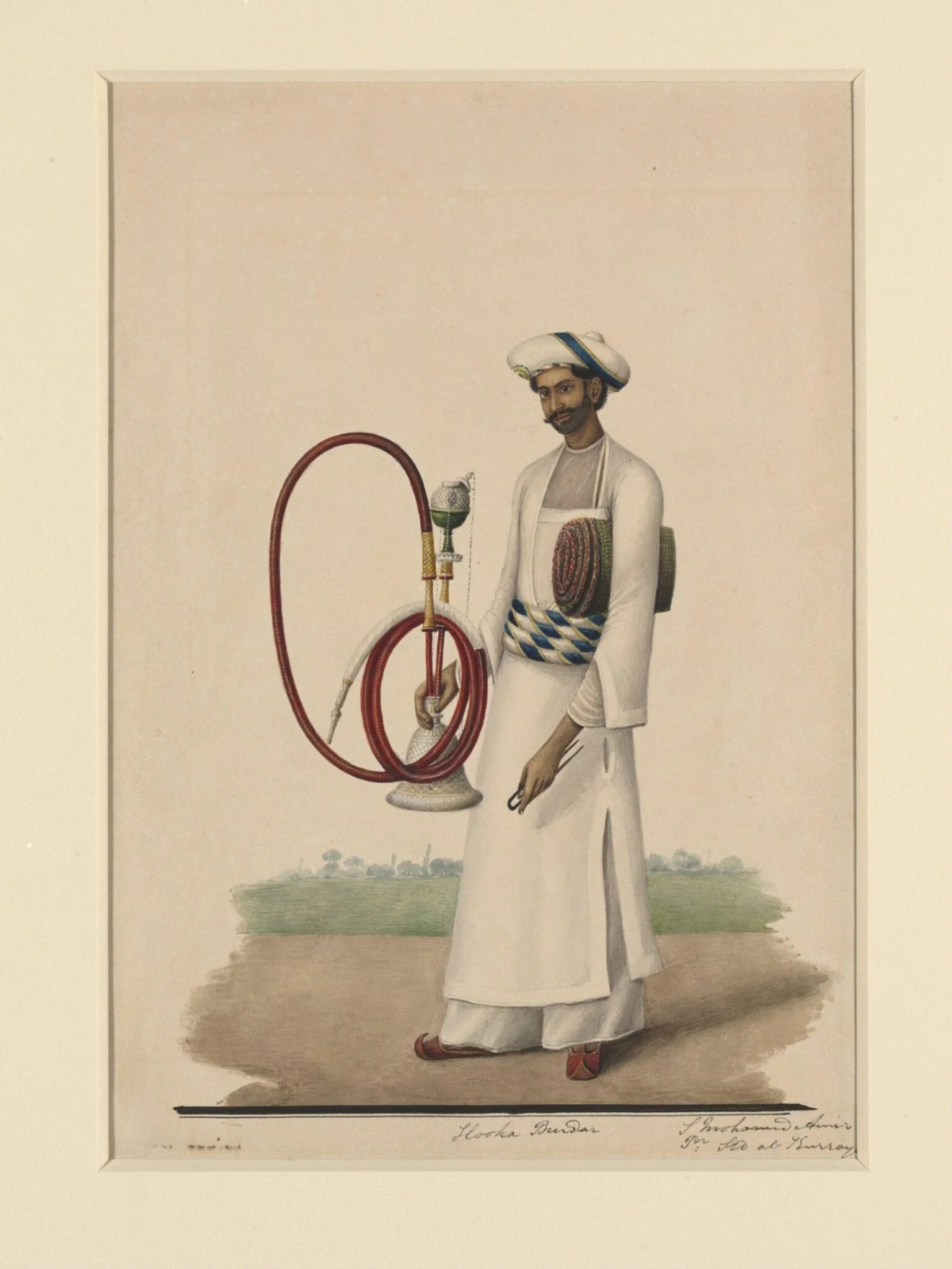 A 'huqqa-burdar', detail