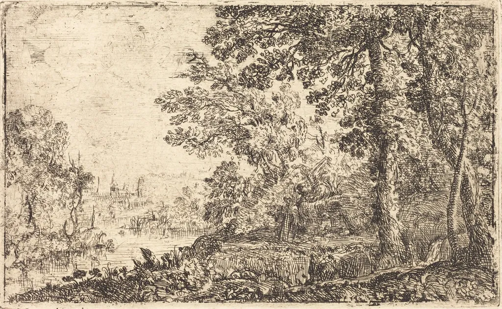 The Vision (L'apparition), by Claude Lorrain, ink, 1630