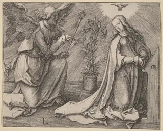 The Annunciation, by Lucas van Leyden, ink, 1516