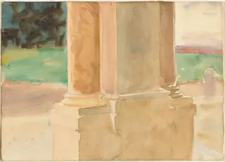 Frascati, Architectural Study, by John Singer Sargent, graphite, 1907