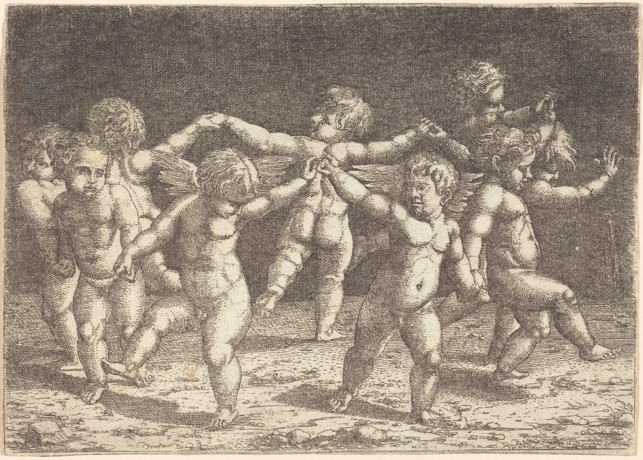 Dance of the Gods of Love, detail