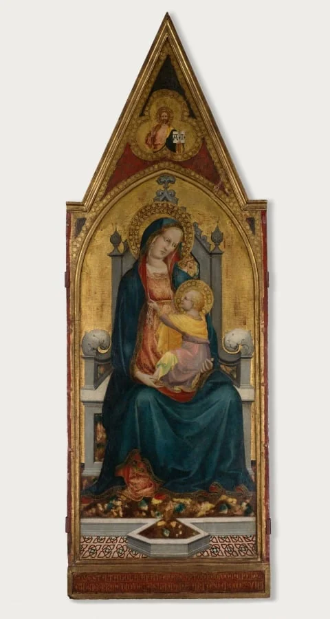 Virgin and Child Enthroned, detail