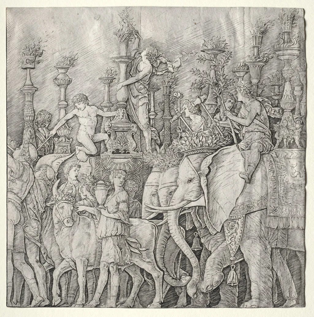 The Triumphs of Caesar: The Elephants, by Giulio Campagnola, 1488