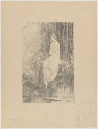 Mélancolie (Melancholy), by Jean Danguy, ink, 1894