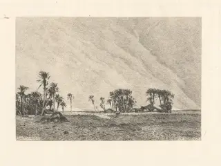 Le Simoun, by Maxime Lalanne, ink, 1878