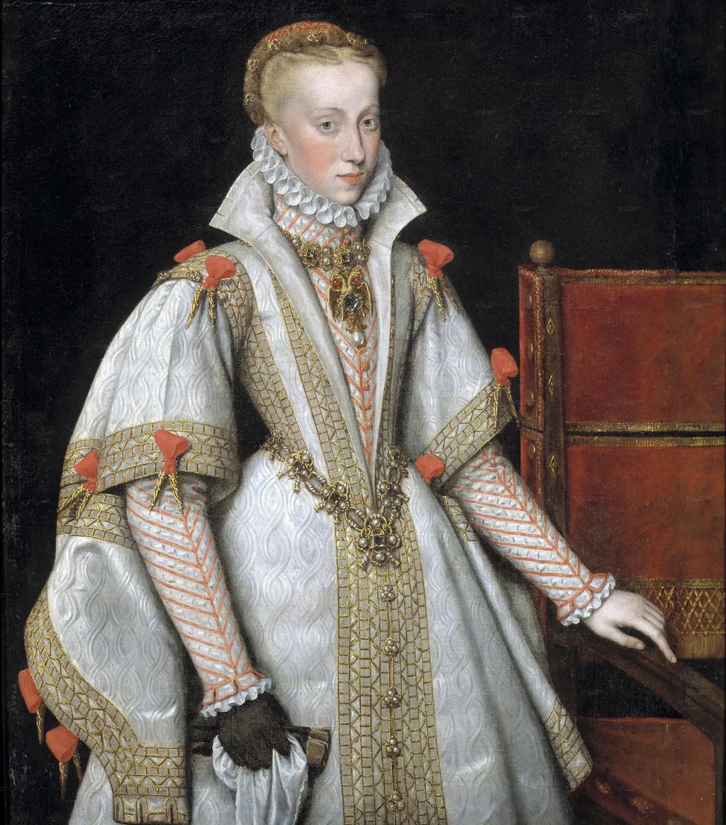 Queen Anne of Austria, fourth Wife of Philip II, by Bartolomé González y Serrano, oil, 1616