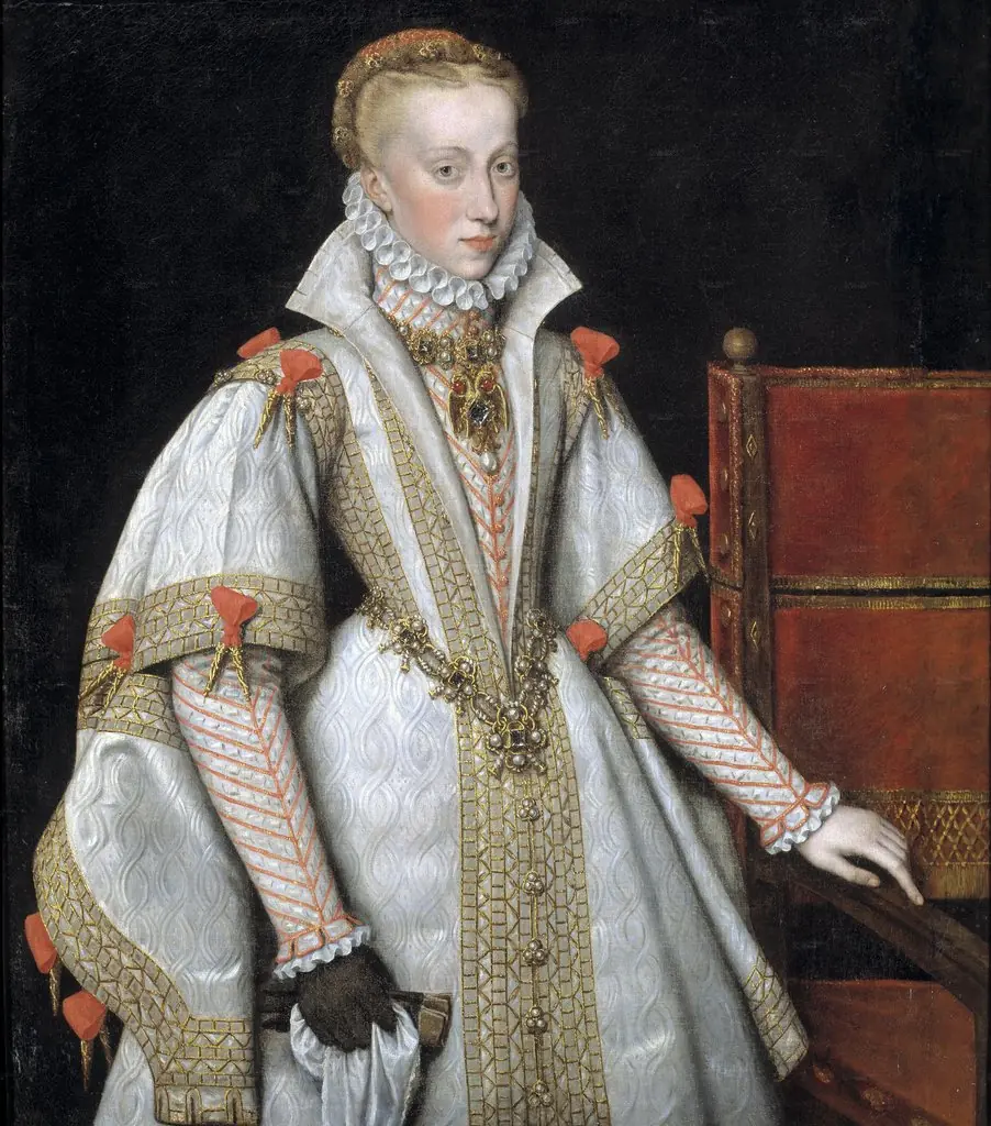 Queen Anne of Austria, fourth Wife of Philip II, by Bartolomé González y Serrano, oil, 1616
