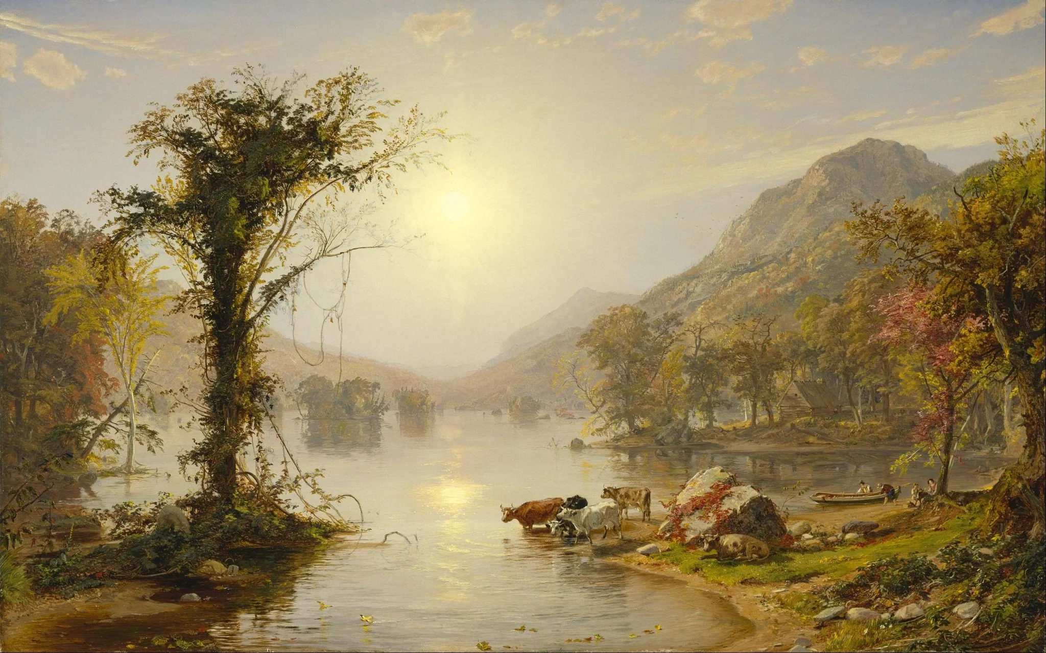 Autumn on Greenwood Lake, detail
