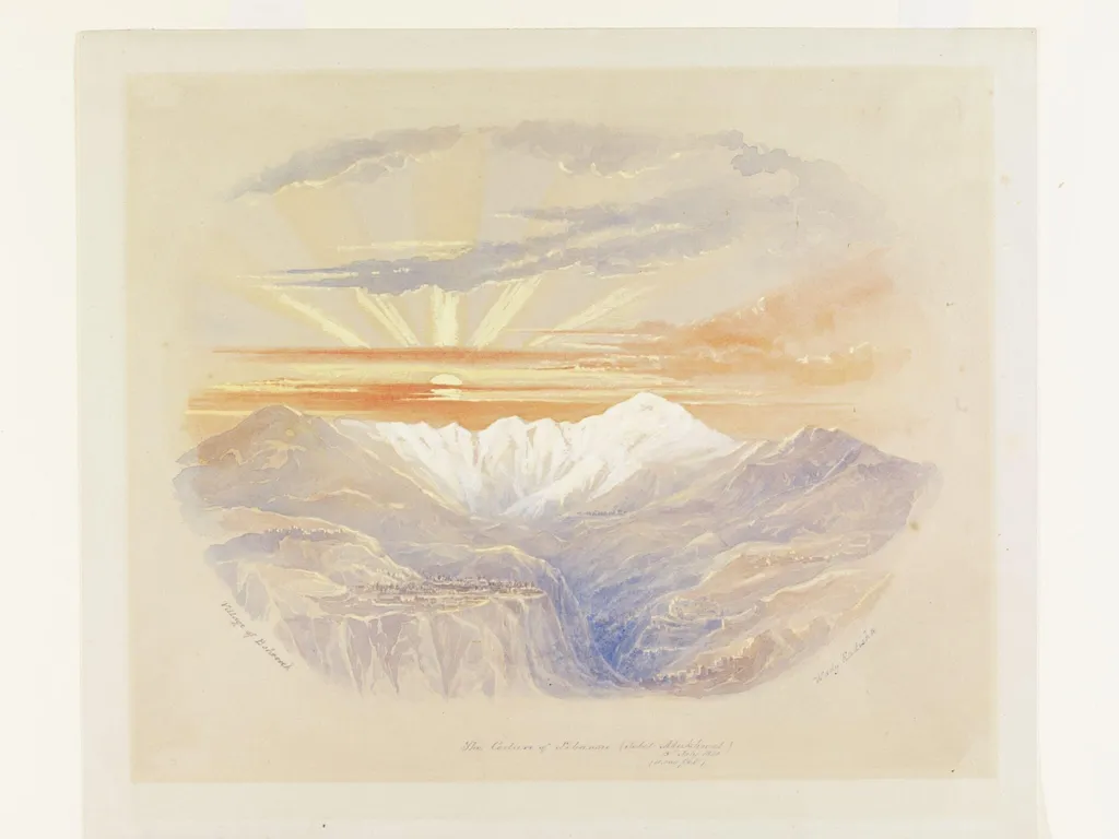 The Cedars of Lebanon, by Charles Joseph Frederick Ewart, watercolor, 1861