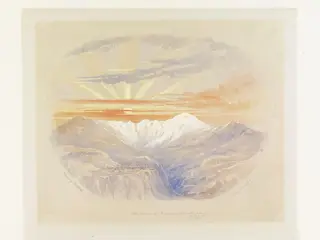 The Cedars of Lebanon, by Charles Joseph Frederick Ewart, watercolor, 1861