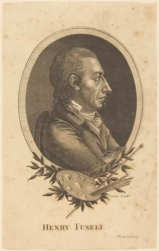 Henry Fuseli, by Inigo Barlow, ink, 1780