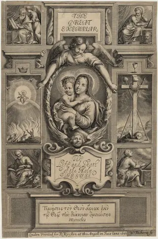 Title Page to Jeremy Taylor, The Great Exemplar, by William Faithorne, ink, 1653