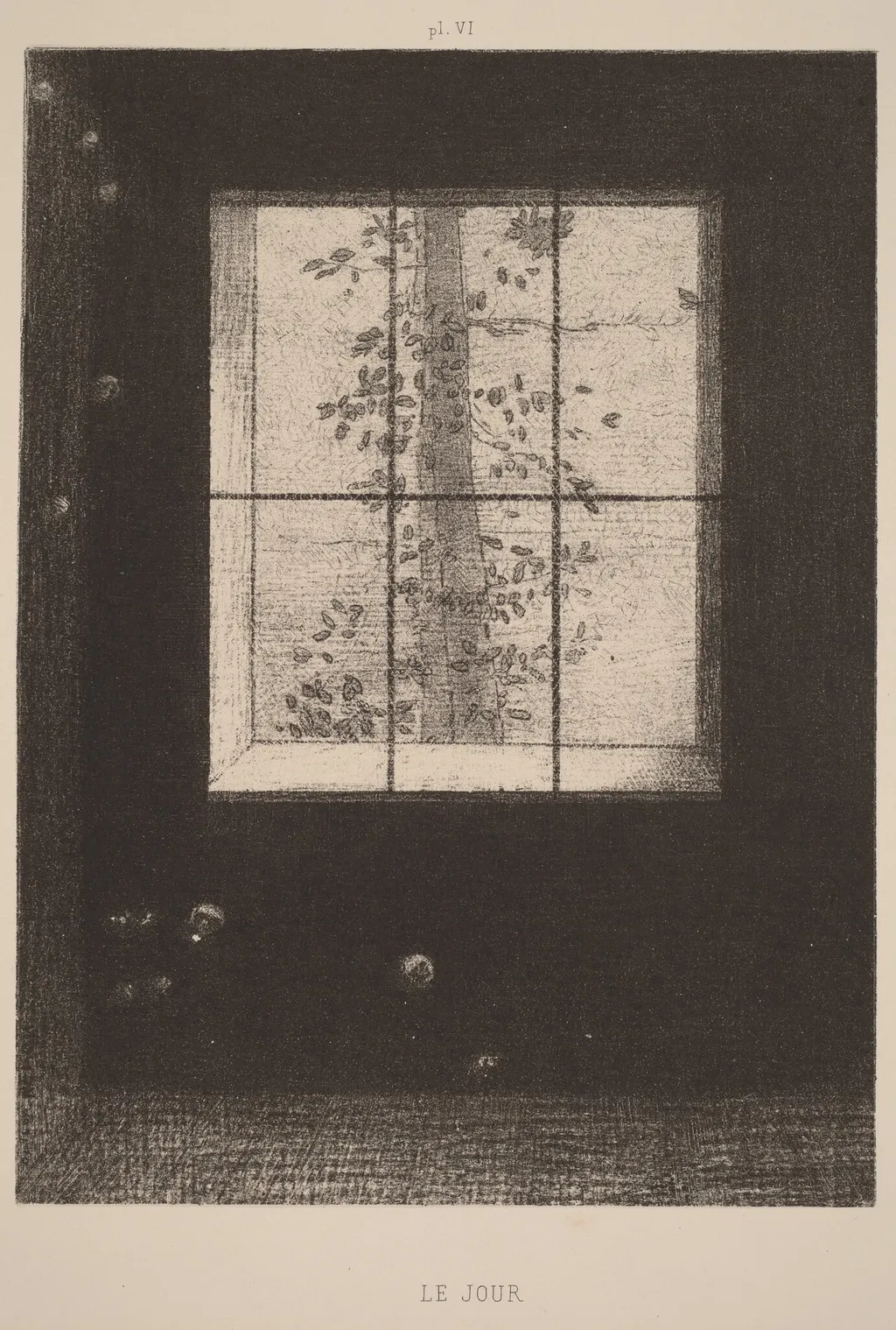Le Jour (Day), by Odilon Redon, ink, 1891