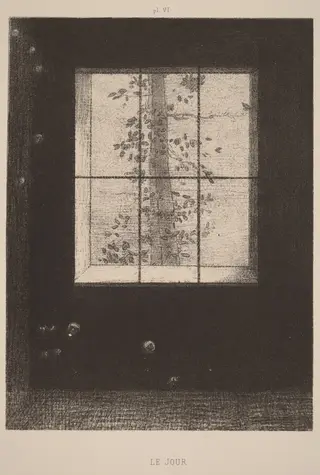 Le Jour (Day), by Odilon Redon, ink, 1891