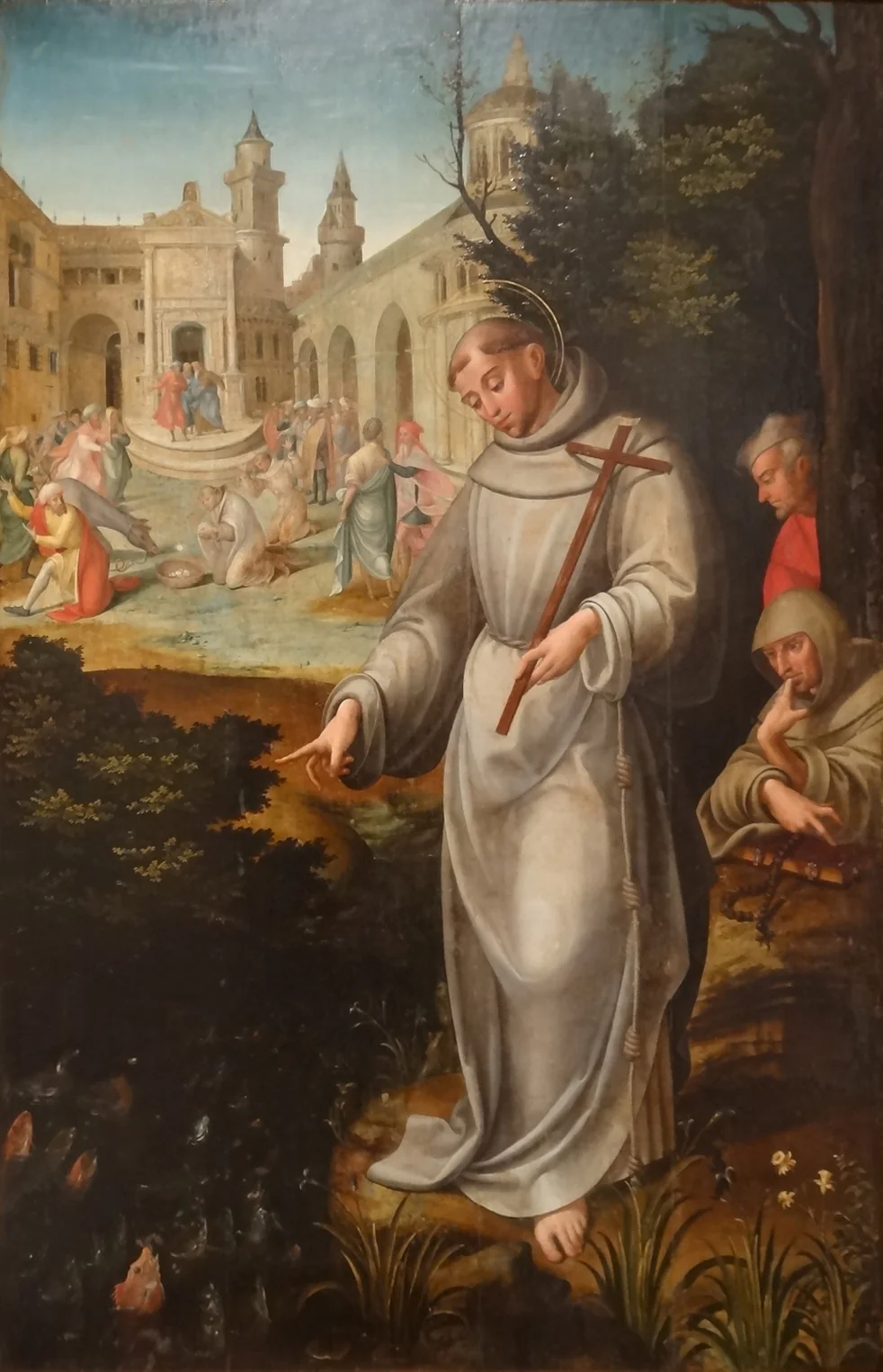 Saint Anthony preaching to the fishes, detail