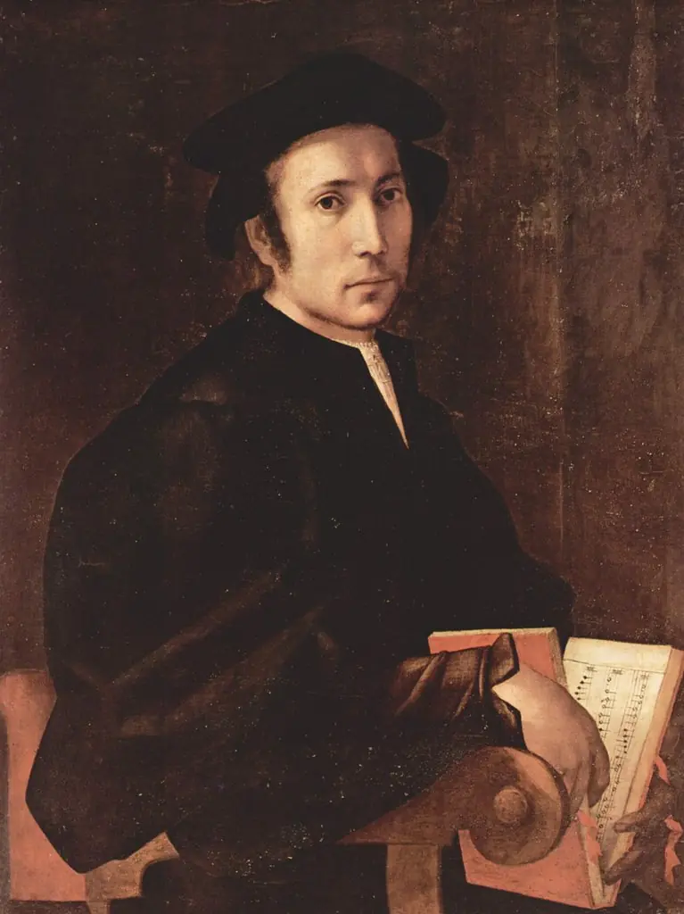 Portrait of a Musician, by Pontormo, oil, 1518