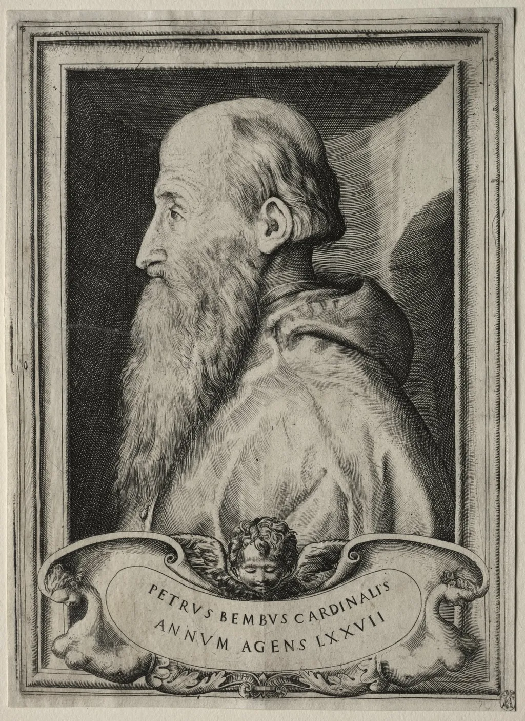 Portrait of Cardinal Pietro Bembo, by Giulio Bonasone, 1547