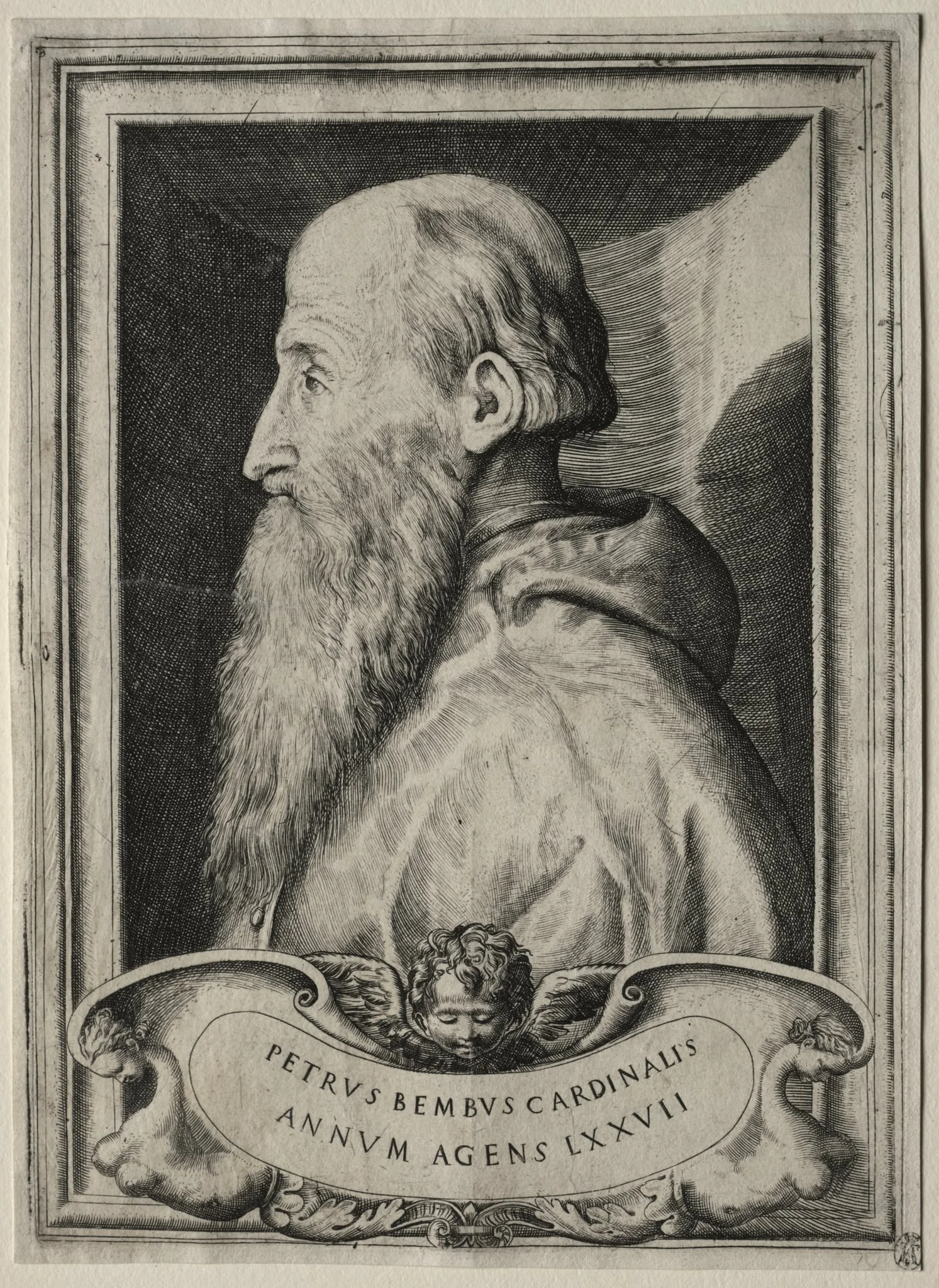 Portrait of Cardinal Pietro Bembo, detail