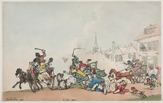 A Cart Race, by Thomas Rowlandson, 1788