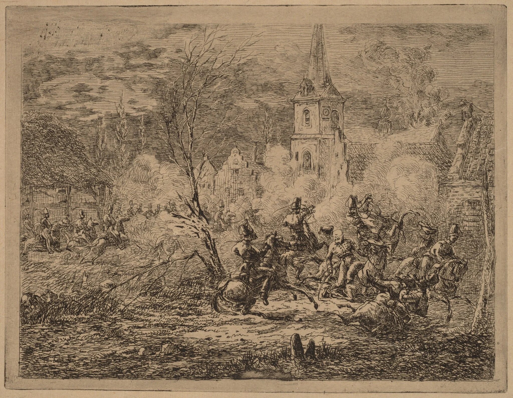 Capture of a Village (Prise d'un village), detail