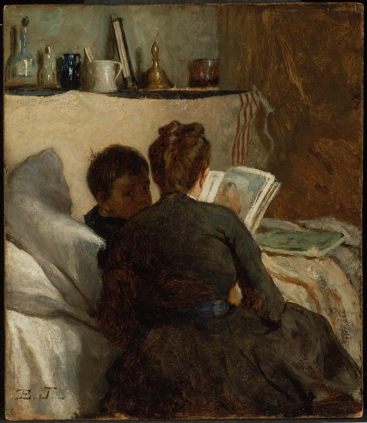 The Little Convalescent, detail