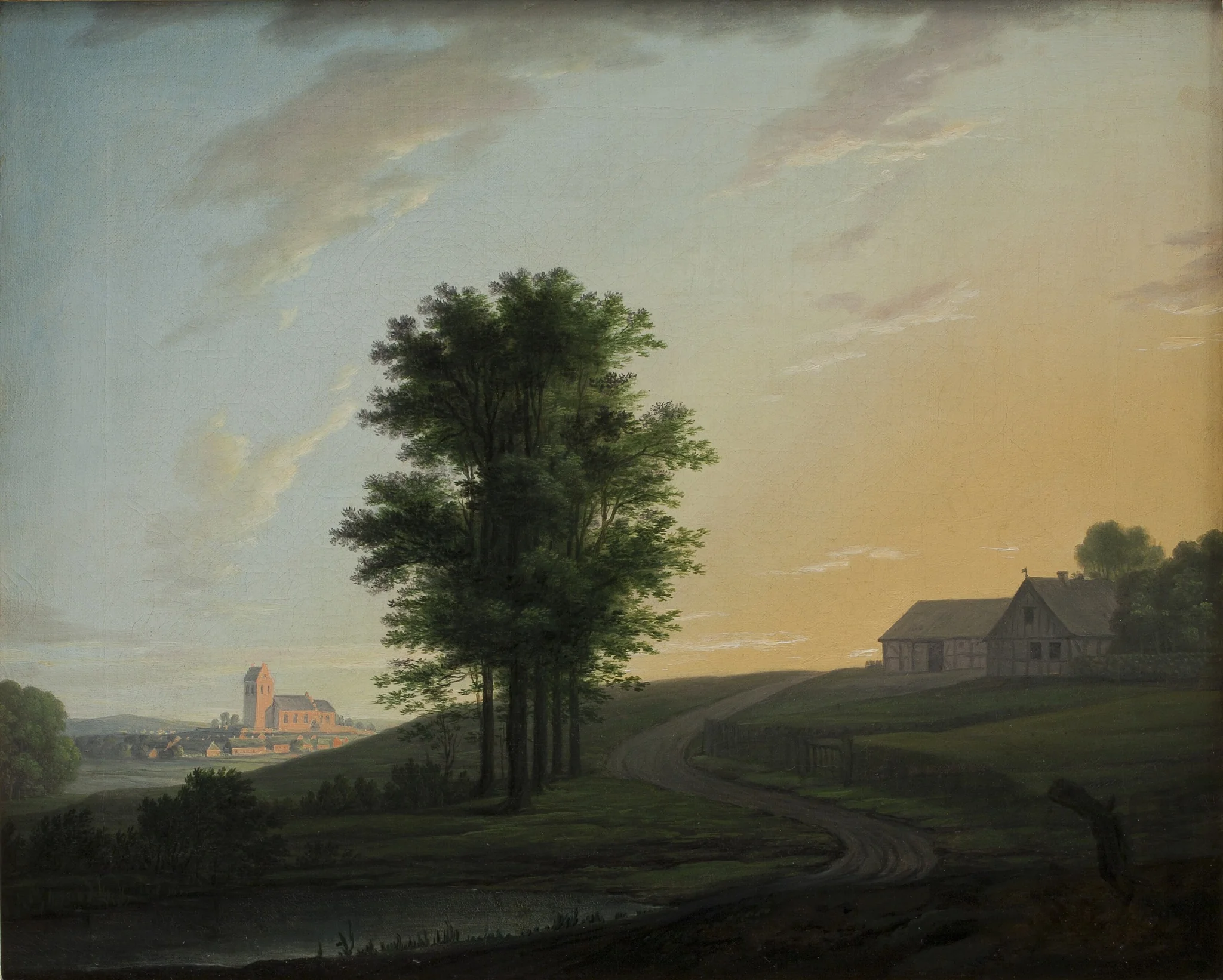 Evening Landscape near Gentofte, North of Copenhagen, detail