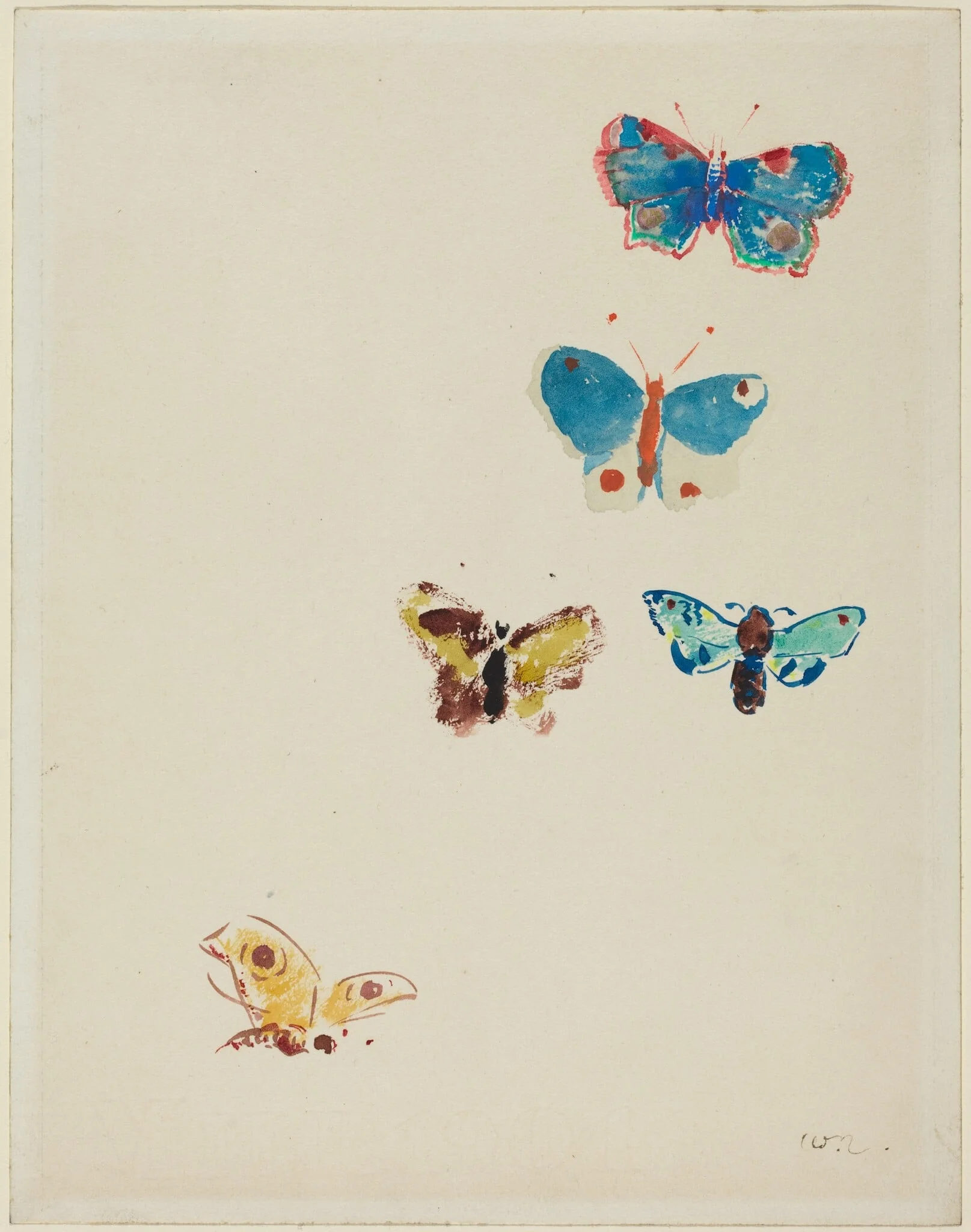 Five Butterflies, detail