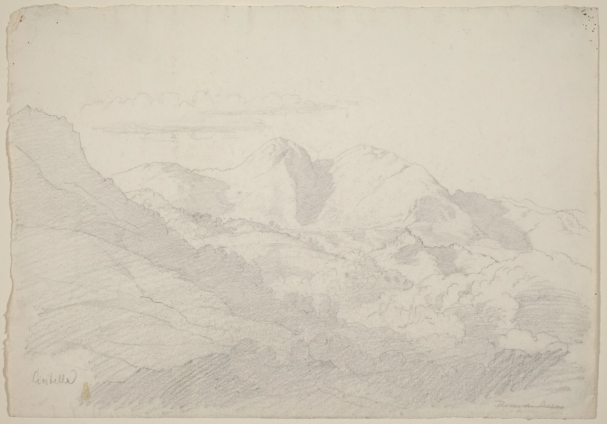 The Sabine Hills and Rocca Santo Stefano Seen from Civitella, detail