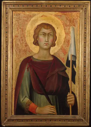 Saint Ansanus, by Simone Martini, tempera, 1326