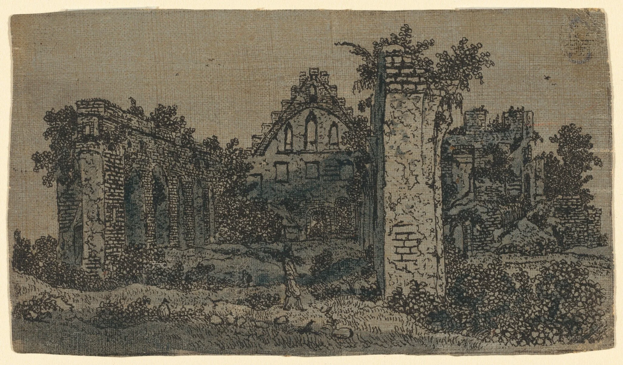 Ruins of the Abbey of Rijnsburg: Small Version, detail