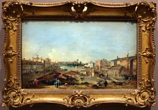 A eclusa de Dolo, by Francesco Guardi, unspecified, 1774