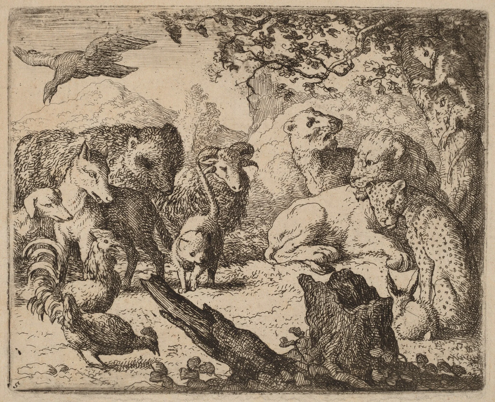 The Lion Announces a Peace, detail