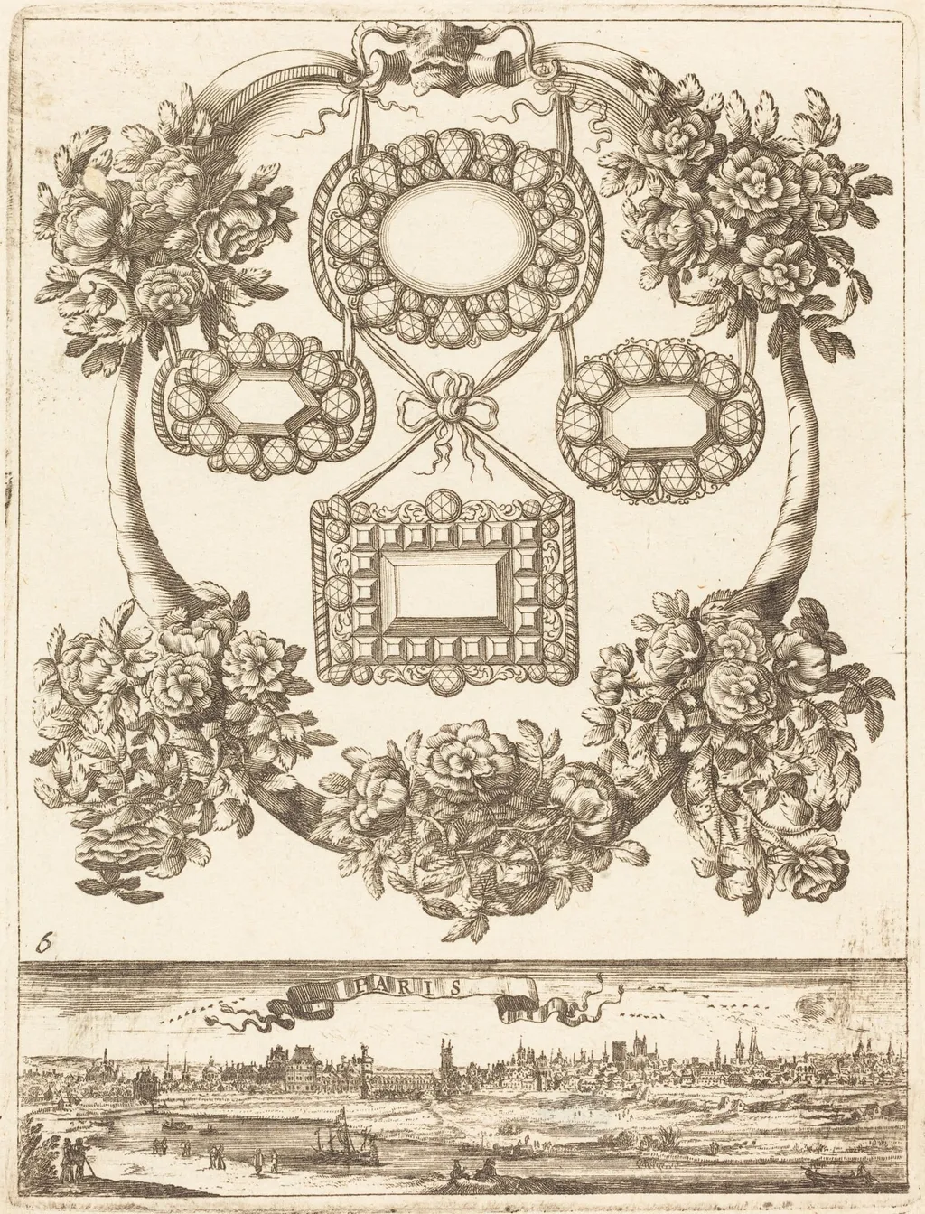 Paris, by François Le Febvre, ink, 1665