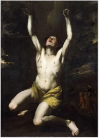 Saint Sebastian, detail