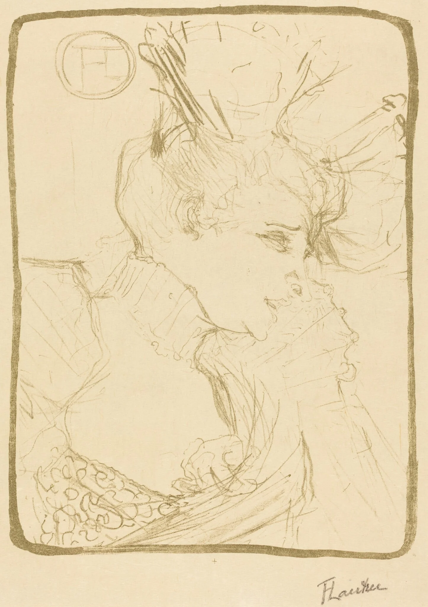 Bust of Mademoiselle Marcelle Lender (Mademoiselle Marcelle Lender, en buste), detail