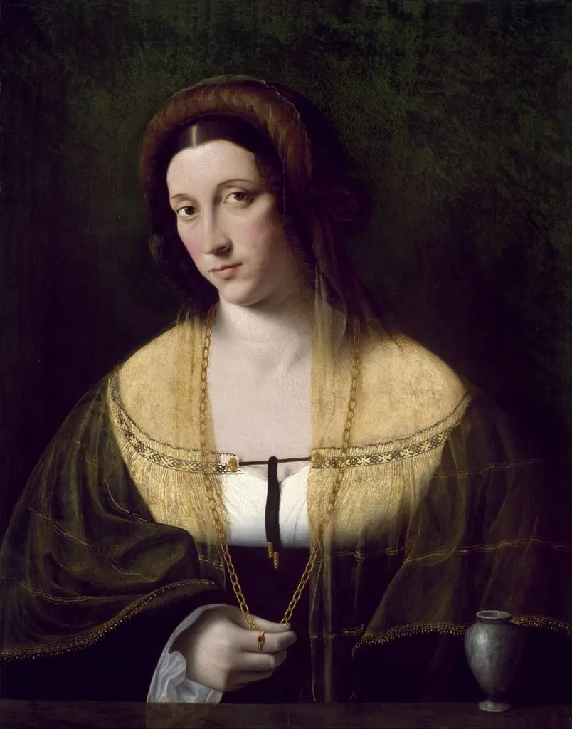 Portrait of a Lady, by Bartolomeo Veneto, oil, 1550
