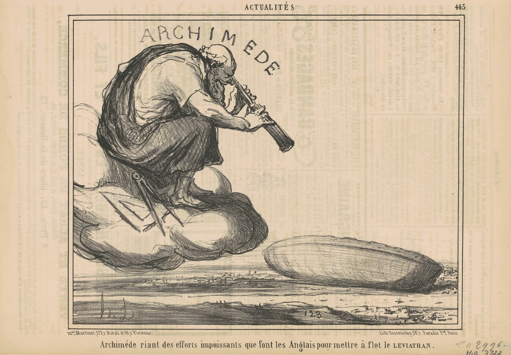 Archimède riant des efforts ..., detail