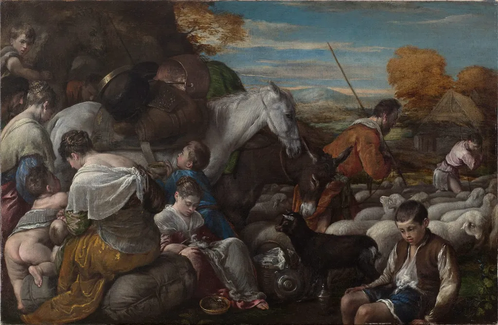 Jacob’s Journey, by Jacopo Bassano, oil, 1560