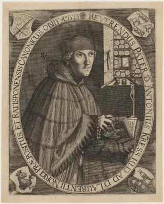Rev. Father Antonius Kress, by Hendrik Hondius I, ink, 1611